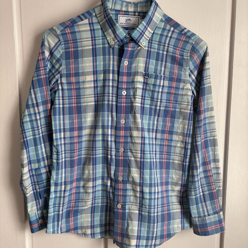 Southern Tide boys performance button down